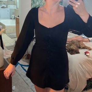 ZARA little black button up dress